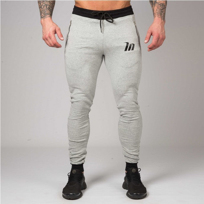 Casual slim bodybuilding pants