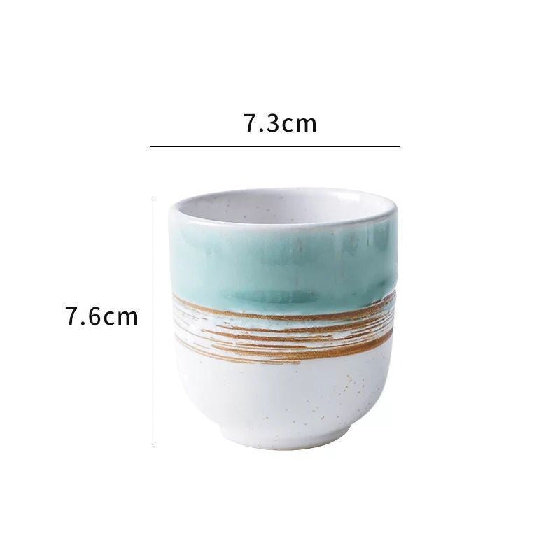 Japanese Style Ceramic Tea Cups Coffee Cups Kiln Pigmented Mugs Creativity Office Teacup Retro Drinkware