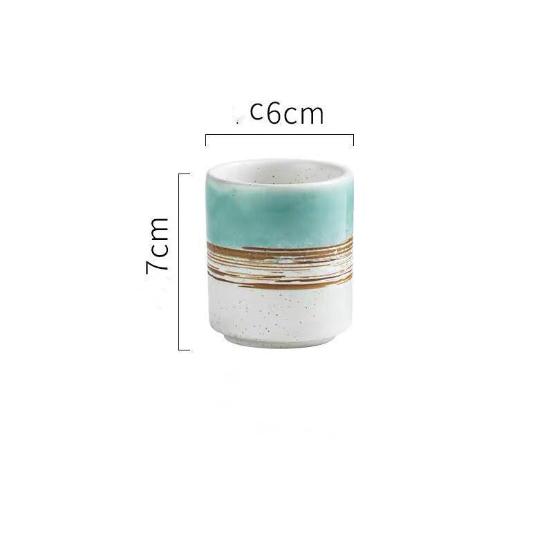 Japanese Style Ceramic Tea Cups Coffee Cups Kiln Pigmented Mugs Creativity Office Teacup Retro Drinkware