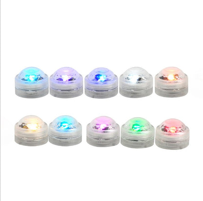 3CM waterproof remote LED diving light, diamond twist, RGB + white.