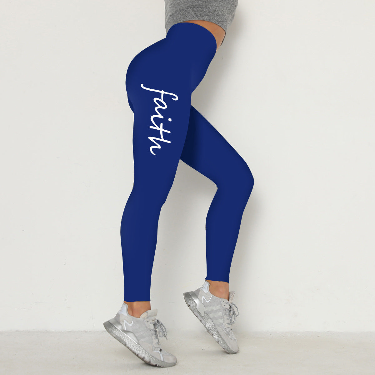 Waist Letter Printed Leggings Hip Lifting Stretch