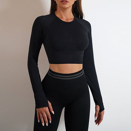 Seamless Yoga Pants Sports Gym Fitness Leggings Or Long Sleeve Tops Outfits Butt Lifting Slim Workout Sportswear Clothing